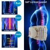 Decompression Back Belt Lumbar Spine Support Lower Back Air Traction Device with Hand Pump Extension Pad for Men Women Pain Relief Fit For All Waist