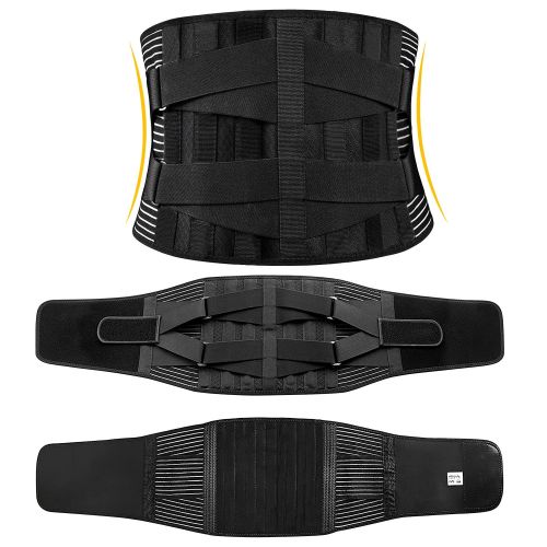 Back Support Brace Breathable Mesh Lumbar Support Belt Adjustable Lower Back Brace with Stays and Springs for Pain Relief for Men Women